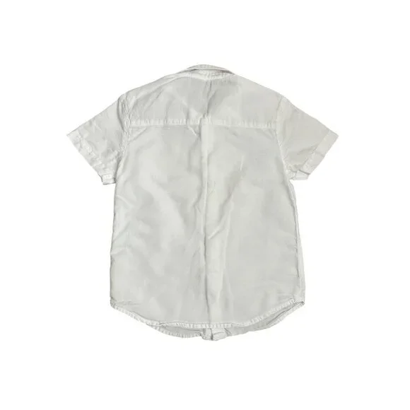 PRIMARK Kids White Short Sleeve Button Down Collar Shirt Size 4-5 Years Cotton C - Picture 2 of 4